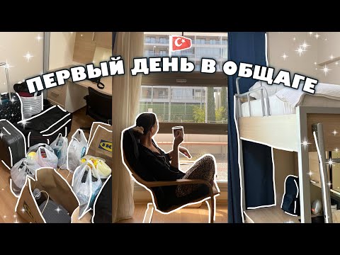 Видео: первый день в общежитие заграницей📦