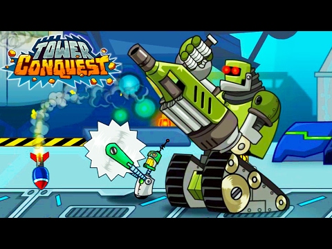 Видео: Tower Conquest #2 Победил СУПЕР РОБОТА Мульт Игра для детей про бои и сражения стенка на стенку