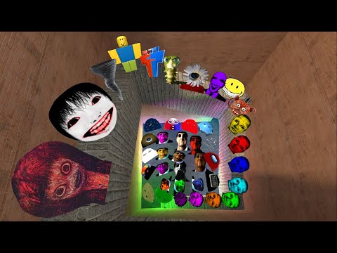 Видео: Семья Никос Некстботс, семья Селен, Злой Мунчи, семья Обунга, Преследуйте меня в лабиринте Garry'...