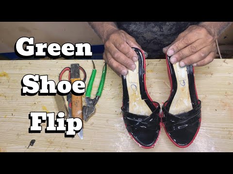 Видео: Из чёрного и красного в зелёный | Поразительный ремонт сандалий