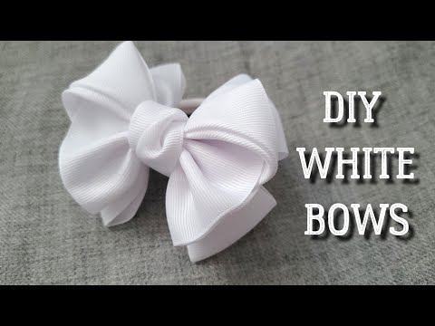 Видео: НЕОБЫЧНЫЙ белый БАНТ для школы ✨️✨️✨️DIY Hair Bows