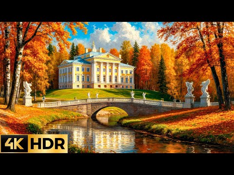 Видео: 🇷🇺 4K HDR золотая осень в Павловском парке. САНКТ-ПЕТЕРБУРГ.