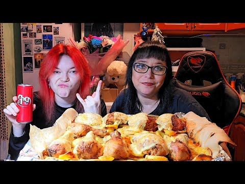 Видео: Мукбанг | Запечённая курочка с картошкой | Обжор Асмр