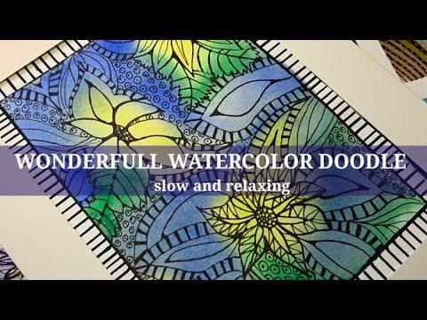 Видео: РИСУЙТЕ СЛЕДЫ КРАСКИ! Следуйте линиям на абстрактной акварели.