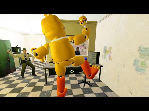 Видео: АНИМАТРОНИКИ ПУГАЮТ ОХРАННИКА FNAF COOP ГАРРИС МОД ► Garry's Mod
