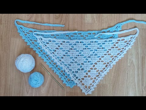 Видео: Летняя косынка крючком
