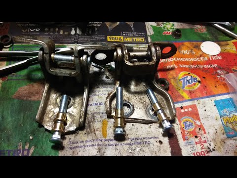 Видео: Ремонт дверных петель ниссан ремкомплектом из китая Пороги из оцинковки