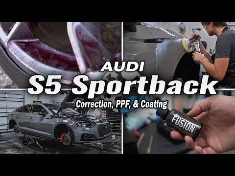 Видео: Audi S5 Sportback B9 | Подготовка нового автомобиля! Коррекция, PPF и покрытие! | СУМАСШЕДШЕЕ, КА...
