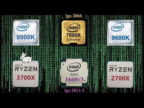 Видео: Ай, горячо! Xeon 1660v3 2011-3 vs Ryzen vs 7800x vs 9900k vs 9600k