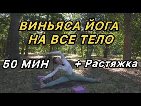 Видео: Виньяса Йога 50 минут | Йога на все тело на час | Силовая Йога и Растяжка