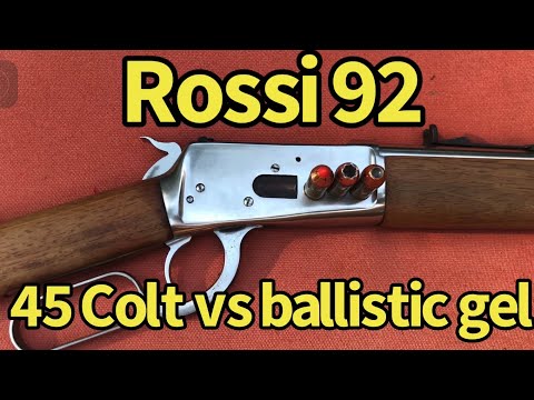 Видео: 45 Colt 225 gr FTX против 250 gr XTP против 250 gr Speer Deep-curl, рычажного действия 92 Rossi