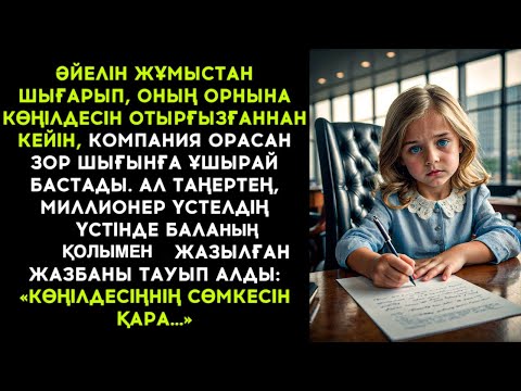 Видео: Ғашығын жұмысқа алып, әйелін шеттеткен ол шығынға батты. Бірақ баланың жазған бір хаты бәрін..