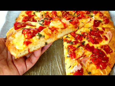 Видео: Быстрая кето-пицца с миндальной мукой. Полезно, очень вкусно и без глютена. Пицца для похудения!