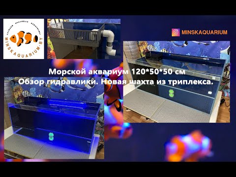 Видео: Морской аквариум 300 литров. Обзор гидравлики. Шахта из триплекса.
