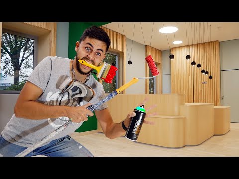 Видео: Роспись гостиной на заказ (необычная)