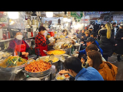 Видео: 4K Экскурсия по Сеулу | Райский рынок уличной еды № 1 в Кванджанге | Корейский рынок в эфире NETFLIX
