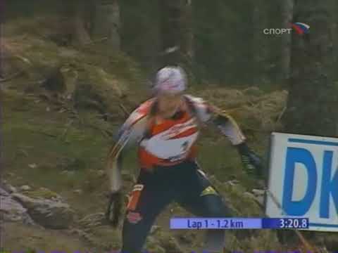 Видео: БИАТЛОН. КМ 2006-07. Поклюка (Словения). Мужчины. Гонка преследования 12,5 км. (Спорт). 20.01.2007.