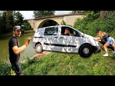 Видео: Магнитная ловля идет не так: фургон застревает (большие хлопоты)