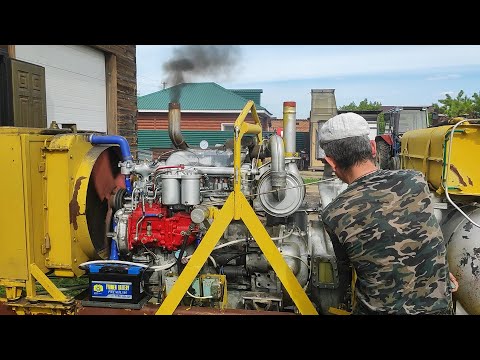 Видео: Винтовой компрессор  НВ 10 с дизельным приводом  СМД 18.   часть 6. Финал!!!
