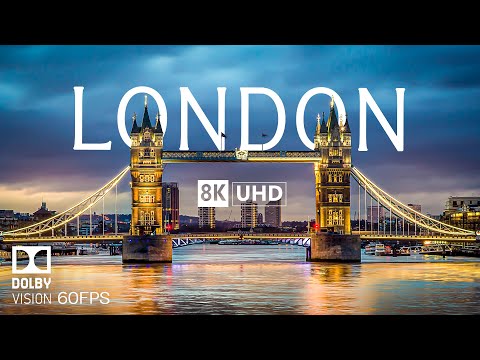 Видео: Лондон 8K видео Ultra HD с мягкой фортепианной музыкой - 60 кадров в секунду - 8K Nature Film