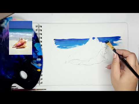 Видео: РАКУШКА. Как рисовать акрилом