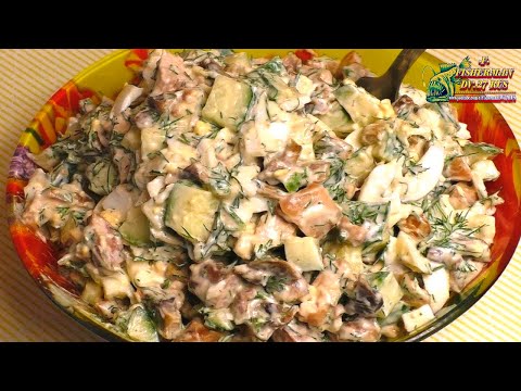 Видео: Молоки лосося, Салат из молок, кеты или горбуши Дальневосточный, почти как из гребешка.