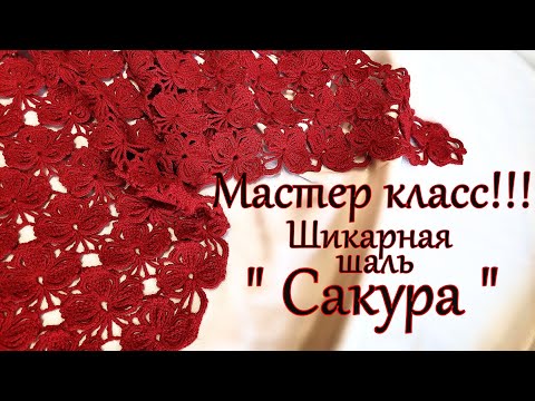 Видео: Новинка !!! Мастер -класс ! Вяжем шикарную шаль " Сакура "