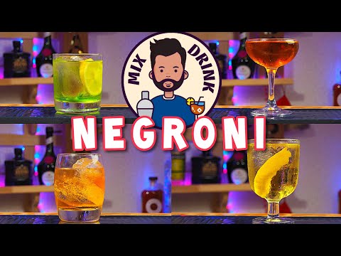 Видео: НЕГРОНИ всех ЦВЕТОВ 5 версий Aperol Suze Chartreuse / Negroni cocktail 5 variat