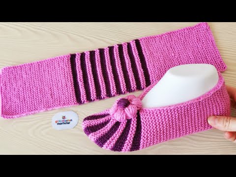 Видео: Научитесь очень легко вязать пинетки - вязание носков