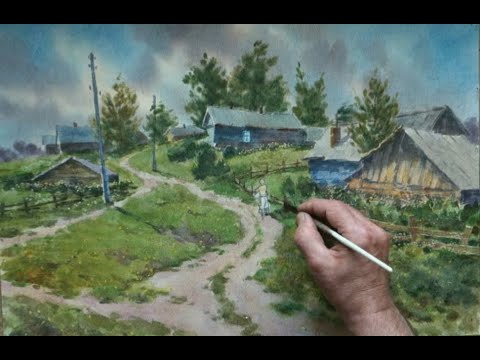 Видео: СЕЛЬСКИЙ ПЕЙЗАЖ  // МАСТЕР-КЛАСС ИГОРЯ МАНУХОВА // полная версия