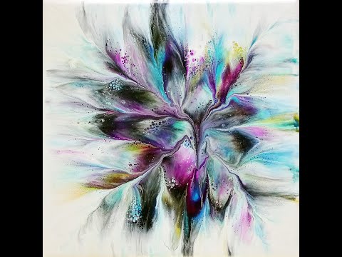 Видео: (454) Цветочный дайпинг ~ ПРОСТОЙ цветок, ЗАЛИВКА АКРИЛОМ ~ Цветочный дайпинг с первичными элемен...