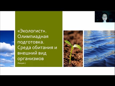 Видео: Подготовка к олимпиаде. Лекция 7. Среда обитания и внешний вид организмов