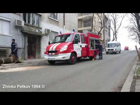 Видео: Пожарна IVECO Daily на РСПБЗН- гр. Бургас за паднало дърво - 31.01.2017год.