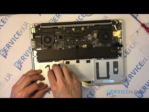 Видео: Замена аккумулятора, ремонт MacBook pro 13 A1502 battery Replacement