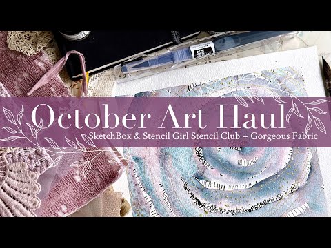Видео: Октябрьский SketchBox и клуб трафаретов Stencil Girl + великолепный выбор тканей