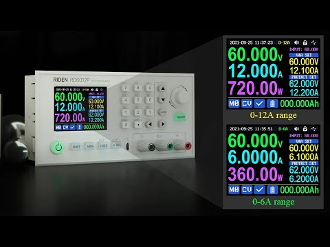 Видео: RIDEN RD6012P-W: понижающий конвертер напряжения на 60V/12A/720W с двумя диапазонами тока