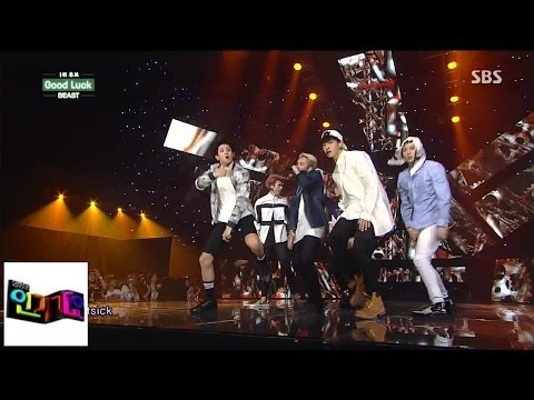 Видео: [BEAST] GoodLuck GoodLuck @ Популярная песня Inkigayo 14071