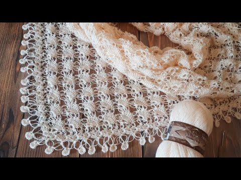 Видео: ❤️Вяжем воздушную ШАЛЬ с соломоновыми петлями КРЮЧКОМ.