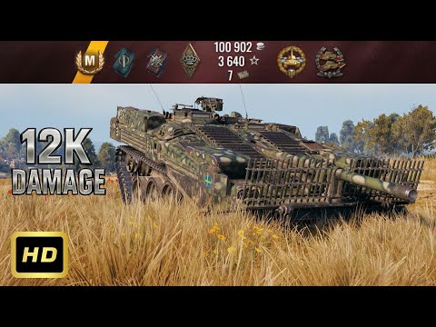 Видео: STRV 103B: 12К урона от Шведского Призрака | World of Tanks