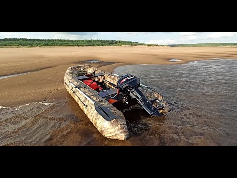 Видео: Мой новый комплект. ЛОДКА БЕРЕГ 320 Лайт. Мотор HIDEA HD9.8. И сразу встреча с ГИМС. Удачи нам!!!