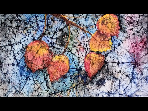 Видео: Рисование на тему Осень. Ветка осины.