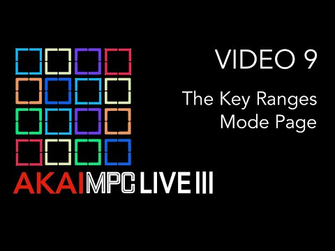 Видео: AKAI MPC LIVE III Видео 9 — Страница режима «Ключевые диапазоны»
