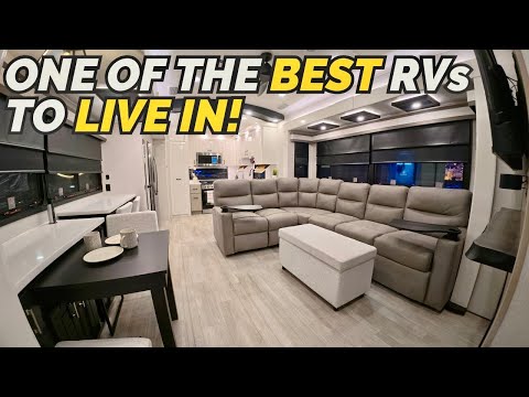 Видео: Один из ЛУЧШИХ автодомов в мире для постоянного проживания, ОГРОМНЫЙ И НАГРУЖЕННЫЙ Jayco Pinnacle...