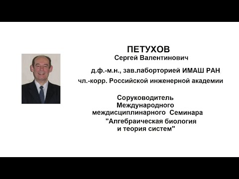 Видео: Петухов С.В., Свирин В.И. Фракталы эрмитовых матриц в квантовой биоинформатике истатистическая ...