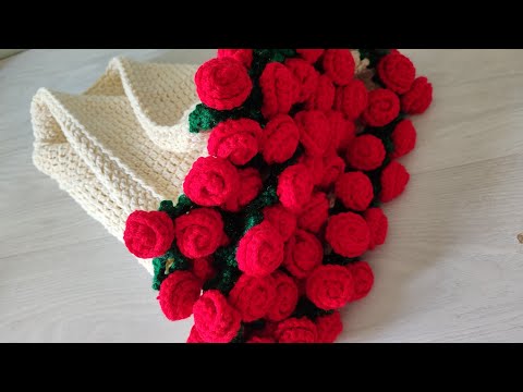 Видео: Плед БУКЕТ крючком подробно для начинающих. Часть 2 обвязка. Crochet Blanket Bouquet step by step.