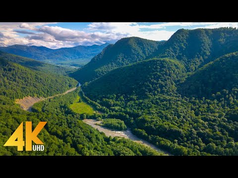 Видео: Невероятная природа Кавказа с высоты и земли - Релаксационный фильм в 4K UHD
