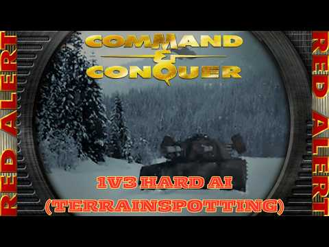 Видео: Command And Conquer Red Alert Skirmish 1V3 Складна гра (спостереження за місцевістю) RTS Союзний ...