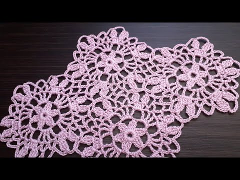Видео: Ажурный мотив крючком. Соединение мотивов. SUPER EASY Beautiful Pattern Crochet