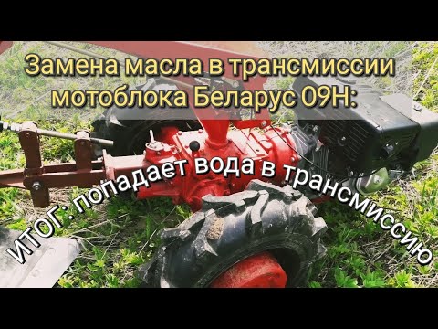 Видео: Мотоблок МТЗ Беларус 09Н: Замена масла в трансмиссии