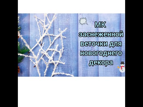 Видео: ЗАСНЕЖЕННЫЕ ВЕТОЧКИ ДЛЯ НОВОГОДНЕГО ДЕКОРА из обычных веток вишни! Работаем с искусственным снегом)